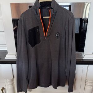 Ralph Lauren Gray Pullover with Black & Orange Trim